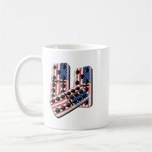 Taza De Café Dominoes Juego Juego Bandera Americana Regalo 1