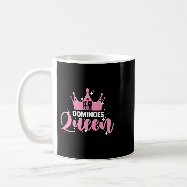 Taza De Café dominoes queen para un jugador de dominó (Izquierda)