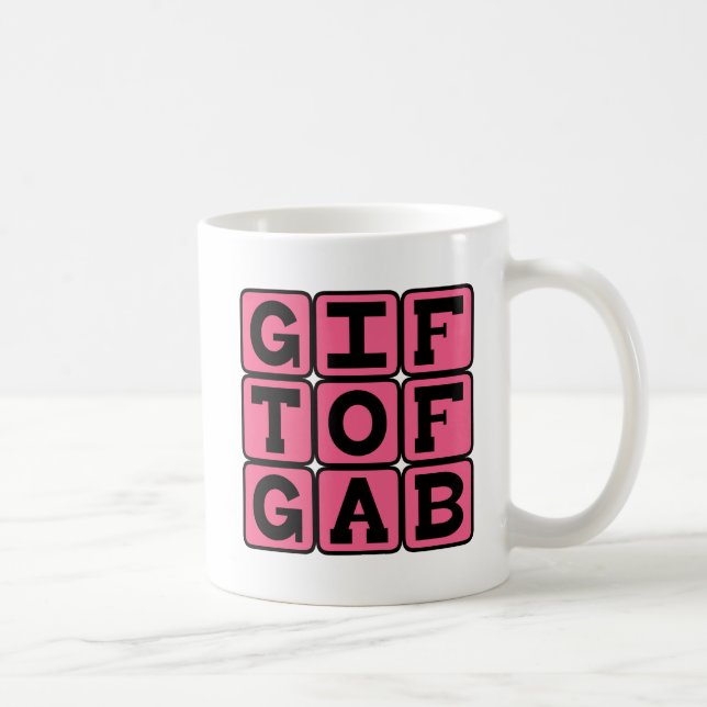 Taza De Café Don de palabra, expresión aliterada (Derecha)