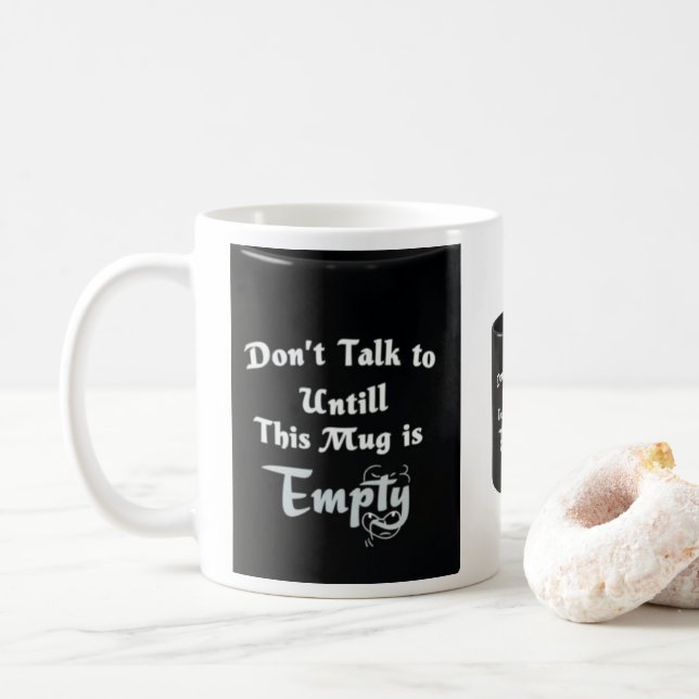 Taza De Café Don’t Talk to Me Mug – Sarcastic Coffee Cup (Con donut)