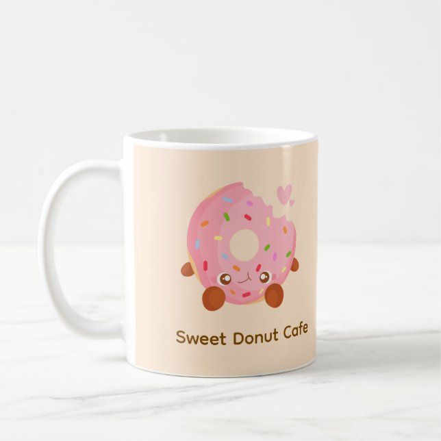 Taza De Café Dona alegre con sprinkles (Izquierda)