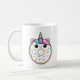 Taza De Café Dona de unicornio kawaii