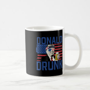 Taza De Café Donald Borracho 4 De Julio Bandera De Ee.Uu. Beber