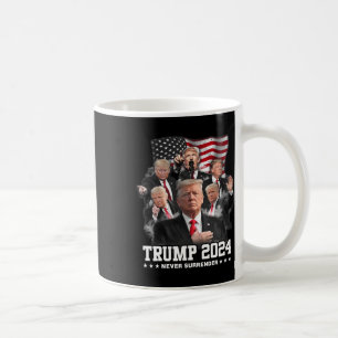 Taza De Café Donald J Trump 2024 nunca se rinde 1
