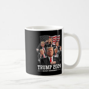 Taza De Café Donald J Trump 2024 nunca se rinde 1