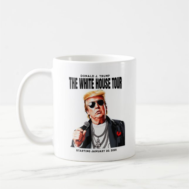 Taza De Café Donald J Trump: El tour por la Casa Blanca, estilo (Izquierda)