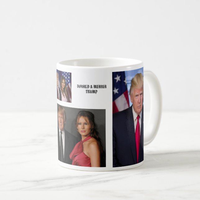 TAZA DE CAFÉ DONALD & MELANIA TRUMP (Anverso derecho)