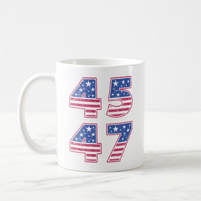 Taza De Café Donald Trump 45-47 (Izquierda)