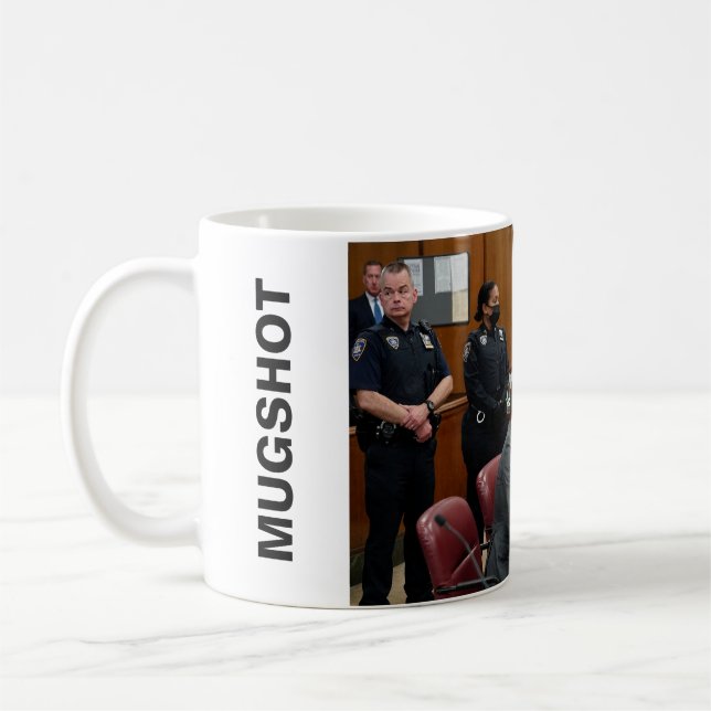 Taza De Café Donald Trump arrestó a Mugshot Mug (Izquierda)
