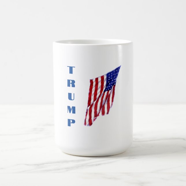 Taza De Café Donald Trump: arte pop de la bandera estadounidens (Centro)