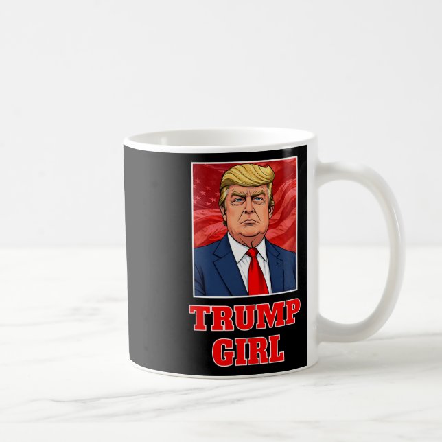 Taza De Café Donald Trump Chica divertida gran presidente estad (Derecha)