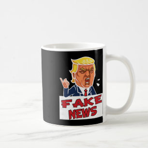 Taza De Café Donald Trump eres noticias falsas 