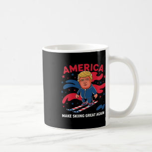 Taza De Café Donald Trump esquiando a Estados Unidos - Hacer qu
