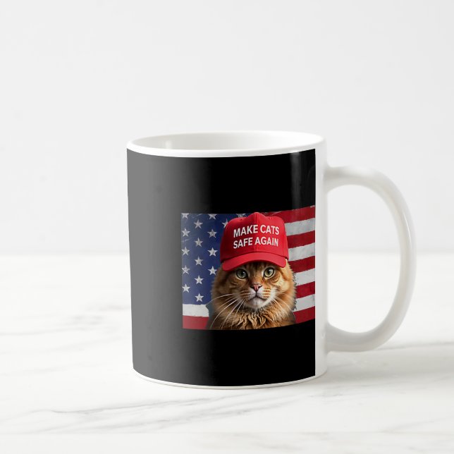 Taza De Café Donald Trump hace que los gatos vuelvan a estar se (Derecha)