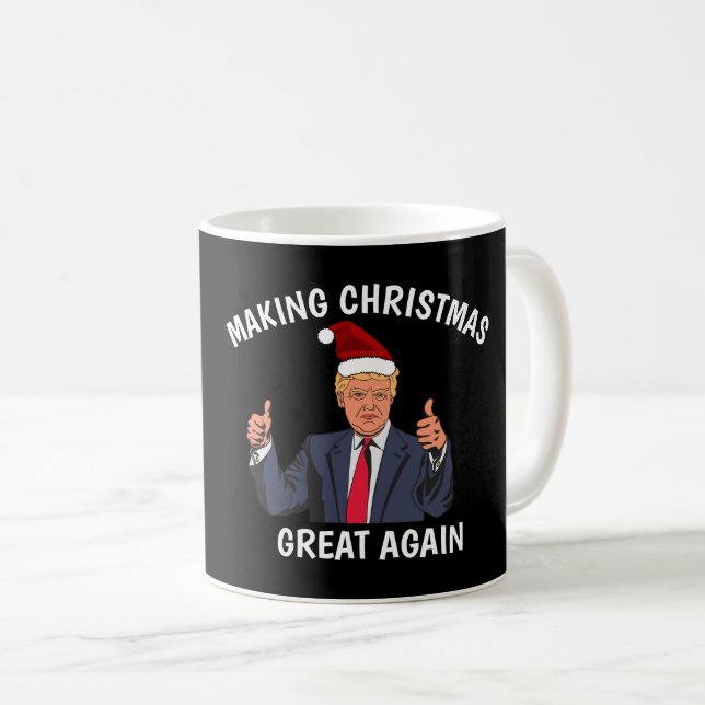 TAZA DE CAFÉ DONALD TRUMP HACIENDO GRANDES A LOS NAVIDADES DE N (Anverso derecho)