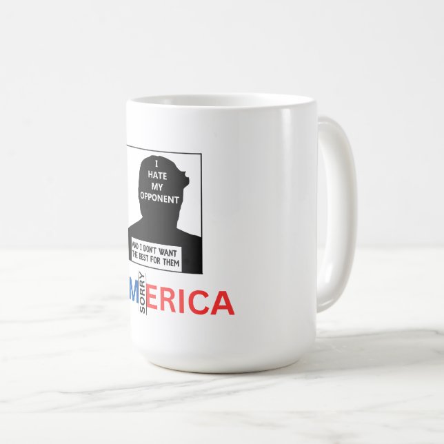 Taza De Café Donald Trump: "Odio a mi oponente" discurso en el  (Anverso derecho)