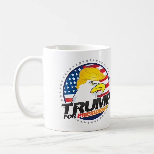 Taza De Café Donald Trump Para La Presidenta Eagle Hair Mug (Izquierda)