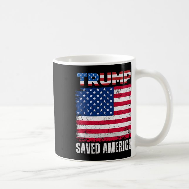 Taza De Café Donald Trump salvó a Estados Unidos 47° toma de ma (Derecha)