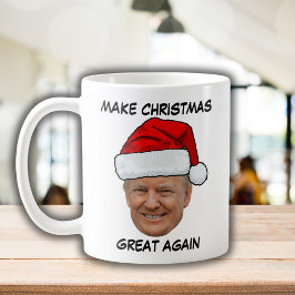 Taza De Café Donald Trump Santa hace grandes a los Navidades de