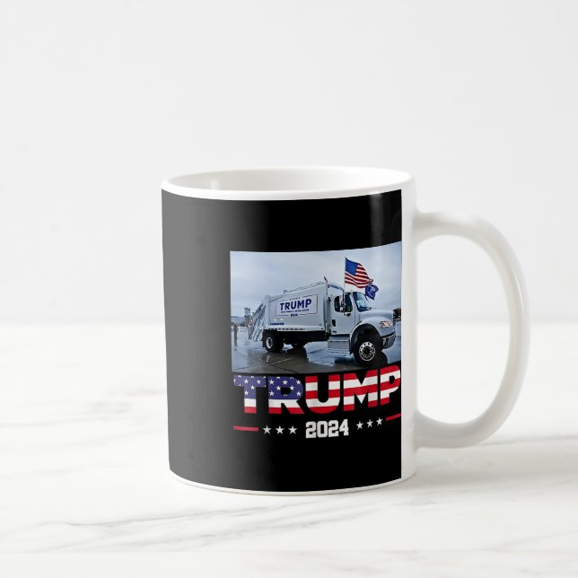 Taza De Café Donald Trump viaja en camión de basura - camión de (Derecha)