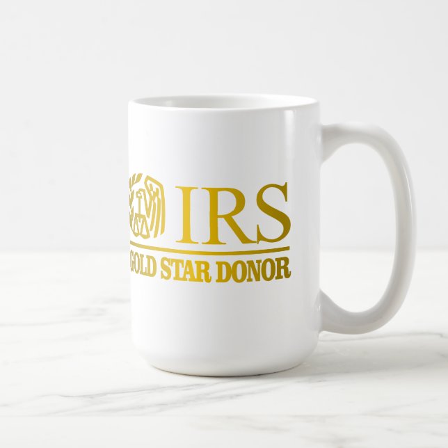 Taza De Café Donante de estrella de oro de IRS (Derecha)