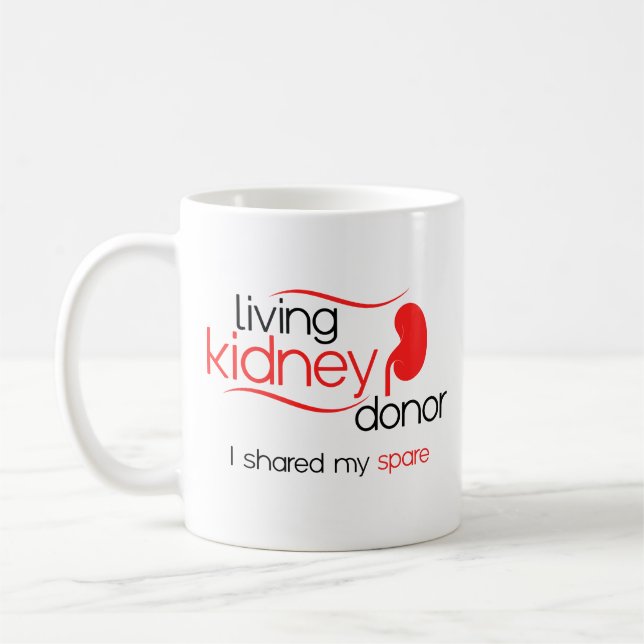 Taza De Café Donante De Riñones Vivos Compartí Donación De Riñó (Izquierda)