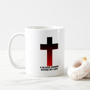 Taza De Café Donante de sangre cristiana Jesús me salvó la vida