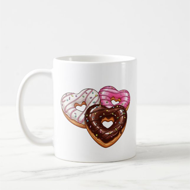 Taza De Café Donas de corazón  (Izquierda)