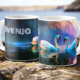 Taza De Café Doncella Cisne Escandinava - Símbolo del Cisne Nór