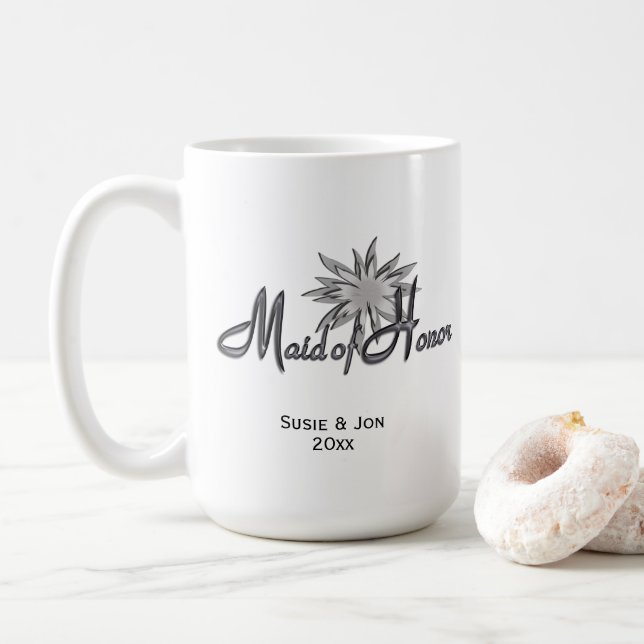 Taza De Café doncella de honor (Con donut)
