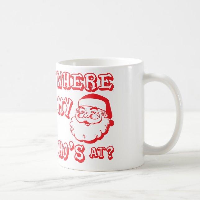 Taza De Café Donde está mi Ho - Divertidos Navidades Santa Clau (Derecha)