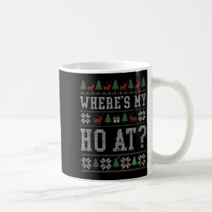 Taza De Café Dónde están mis zorras Matching Couple Navidad Feo