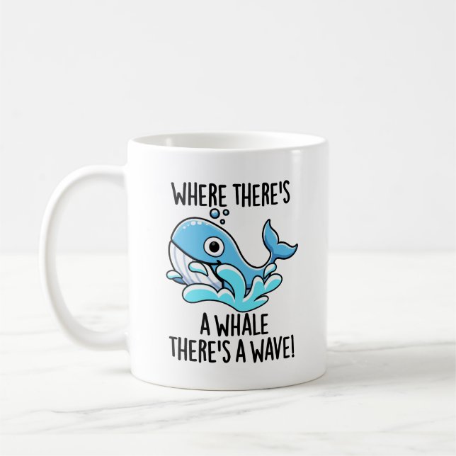Taza De Café Donde hay una ballena hay un animal divertido (Izquierda)