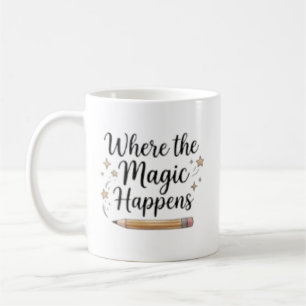 Taza De Café Donde la Magia Sucede Personalizado