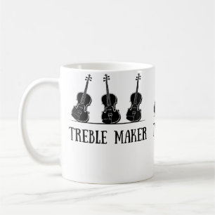 Taza De Café Donde Violin Tiple Hacedor Violinista Orquesta