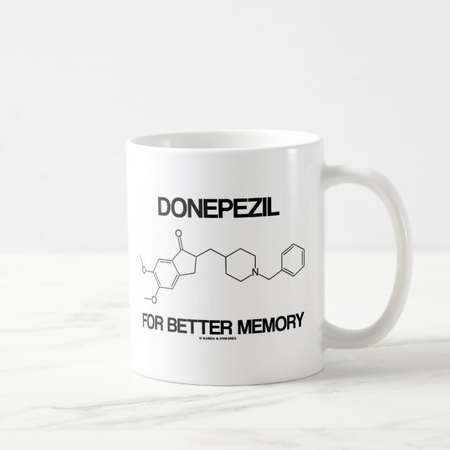 Taza De Café Donepezil Para Mejor Memoria Molécula Química (Derecha)