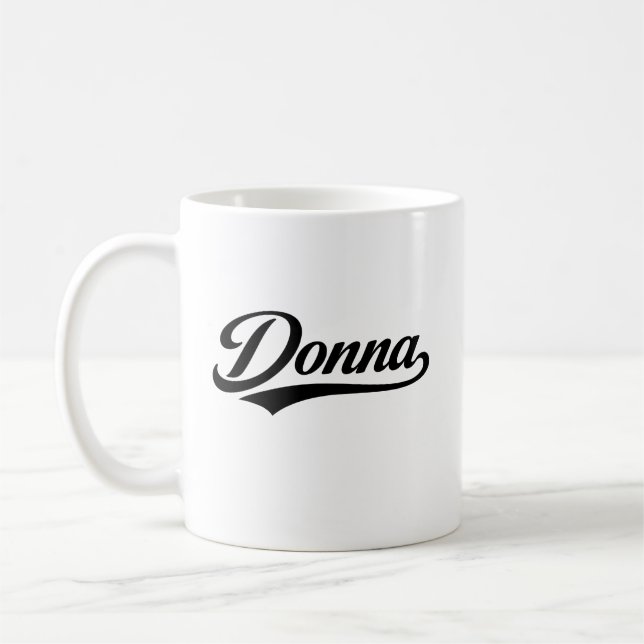 Taza De Café Donna name first last family gifts (Izquierda)