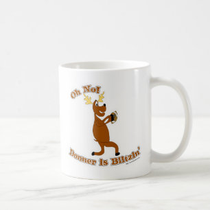Taza De Café Donner es Blitzen Feliz feriado arte Navidad