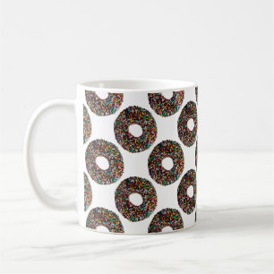 Taza De Café Donut de chocolate con rociadores de colores