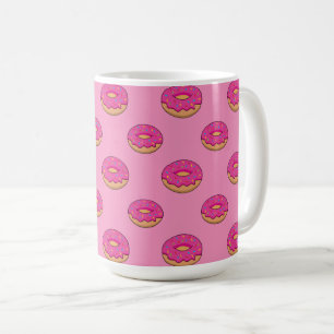 Taza De Café Donut de fresa con Personalizado Sprinkles