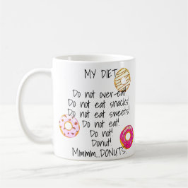 Taza De Café Donut Diet Gracioso Humorístico Aperitivo De Huelg