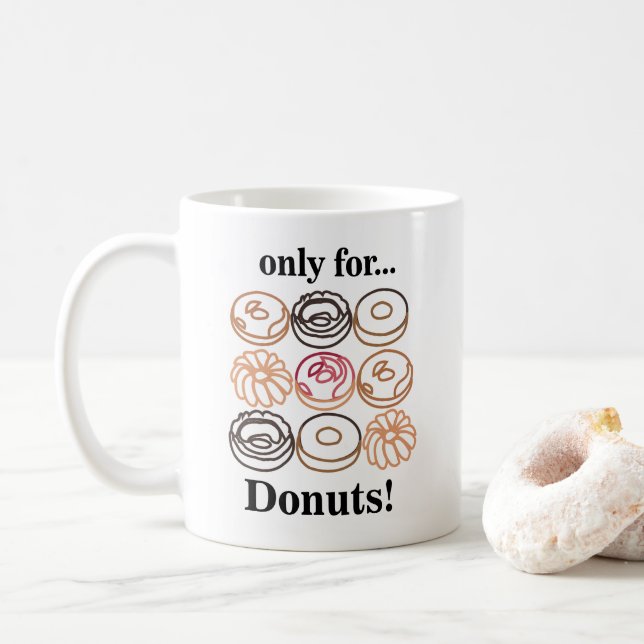 Taza De Café Donut Doughnut Sweet Funny (Con donut)