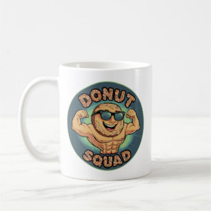 Taza De Café Donut Squad - Músculos y Glaseado