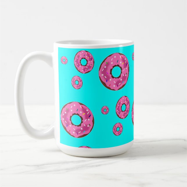Taza De Café Donuts de crema rosa (Izquierda)