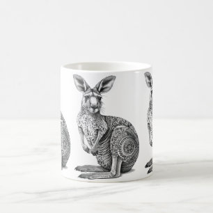 Taza De Café Doodle art Kangaroo
