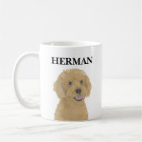 Doodle de Apricot Dorado rojo personalizado