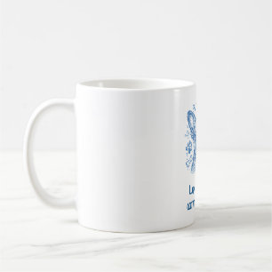 Taza De Café Doodle de línea azul de Bulldog Francés frenchie