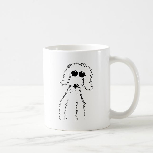 Taza De Café Doodle de oro en gafas de sol (Derecha)