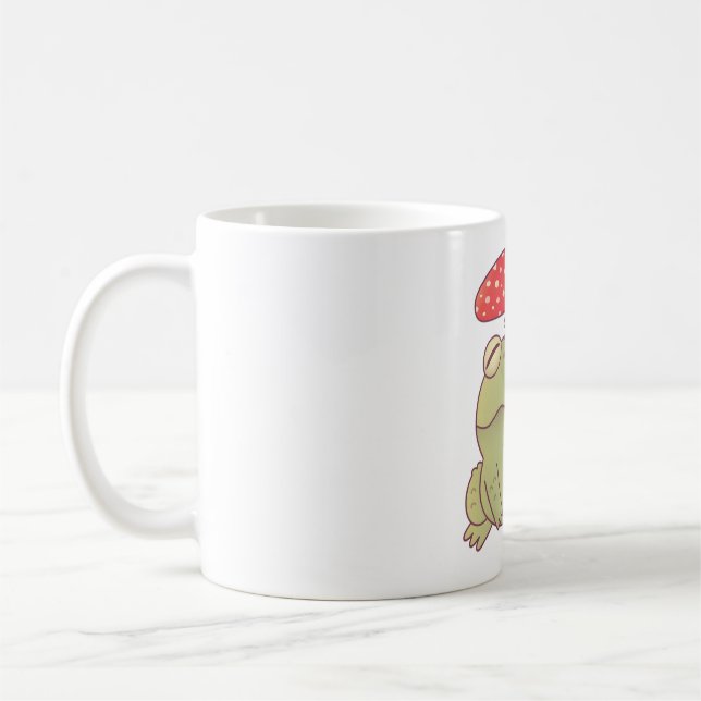 Taza De Café Doodle De Toad Cute Toadstool (Izquierda)