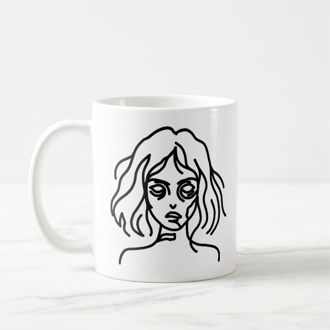 Taza De Café Doodle de zombie (Izquierda)